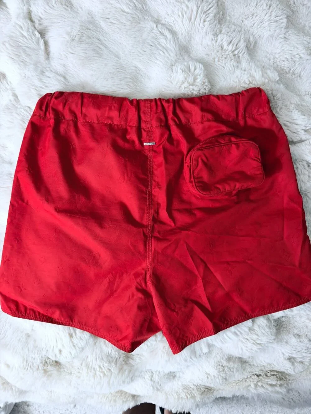 Louis Vuitton 3D Pocket Monogram Board Shorts Red